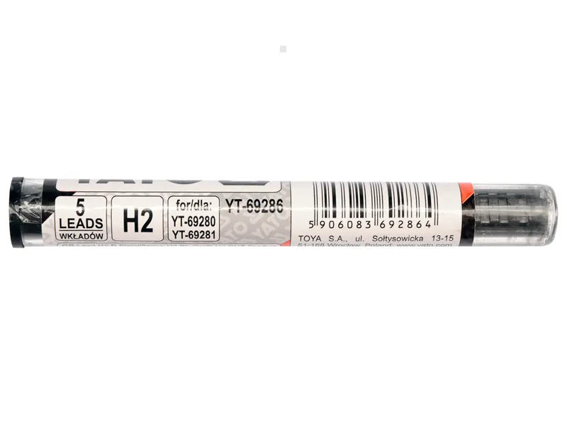 Yato Wkłady grafitowe H2 5szt. do ołówka automatycznego YT-69286 