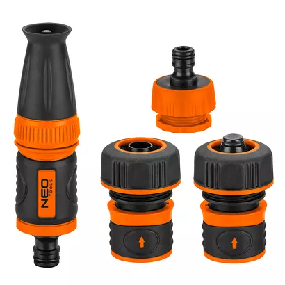 NEO Tools Zestaw 3/4" ze zraszaczem prostym złączkami i przyłączem do kranu 15-711