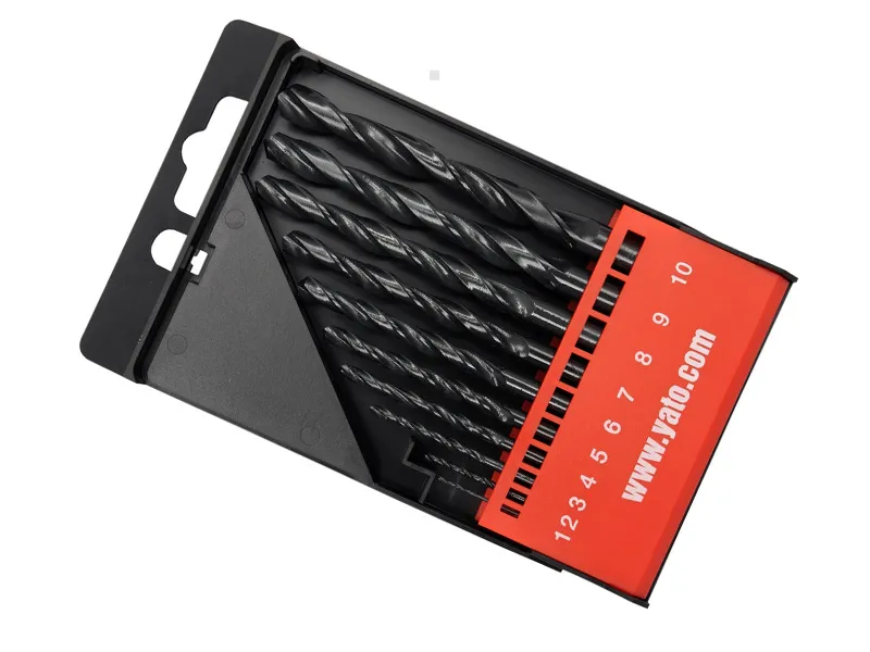 Yato Zestaw wierteł do metalu HSS DIN 338 1-10mm 10 szt. YT-4461 