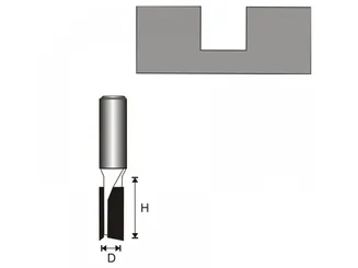 Dedra Frez do drewna z płytkami węglikowymi rowkujący dwupłytkowy 20x19x8mm  07F024B  - 2