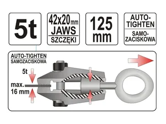 Yato Klamra blacharska samozaciskowa 125 mm 5T YT-2542 - 2