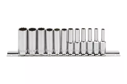 Jonnesway Zestaw 12szt. nasadek długich 1/4" 12-kątnych S05HD2712S