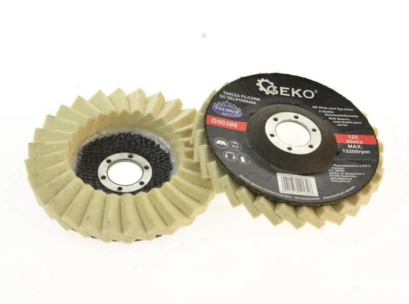 Geko Tarcza listkowa filcowa do polerowania 125mm Premium G00386 