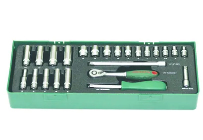 Jonnesway Komplet kluczy nasadowych 1/4" we wkładce 25 szt. S04H2125SP 