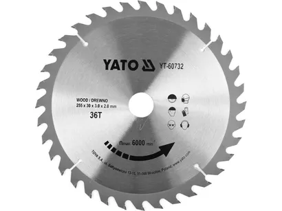 Yato Tarcza TCT do drewna 255x36Tx30mm precyzyjna YT-60732
