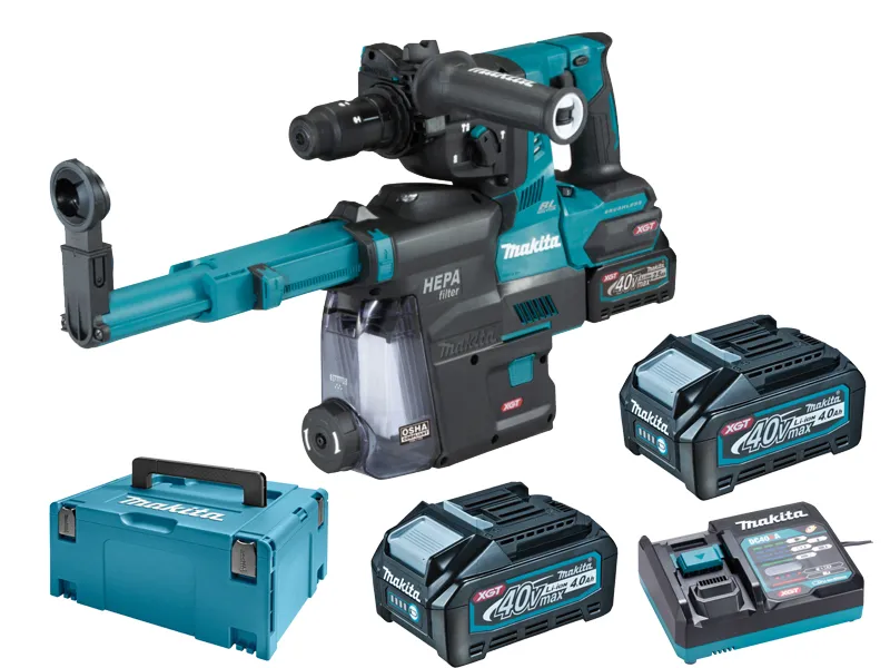 Makita Młotowiertarka SDS Plus akumulatorowa 40V 2 x 4Ah HR004GM202