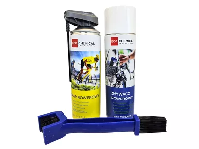 Ecochemical Zestaw serwisowy rowerowy – zmywacz do napędu + smar do łańcucha A130