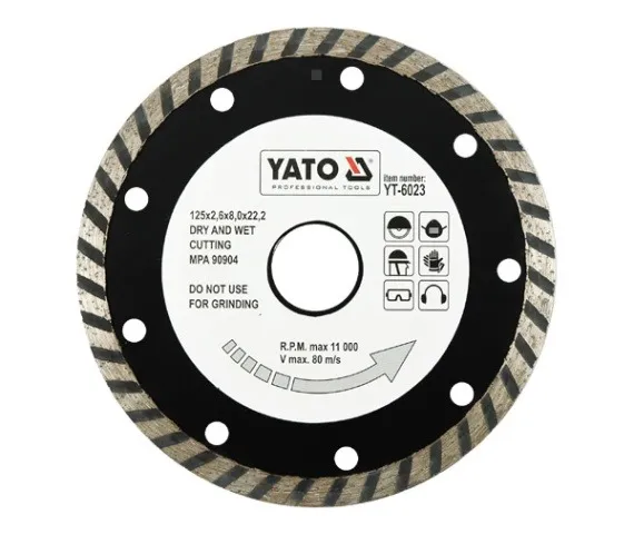 Yato Tarcza diamentowa do cięcia betonu Turbo 125x2,6mm YT-6023