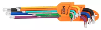 Neo klucze torx zestaw T10-50 kolorowe 9 sztuk 09-518 - 6