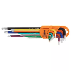 Neo klucze torx zestaw T10-50 kolorowe 9 sztuk 09-518