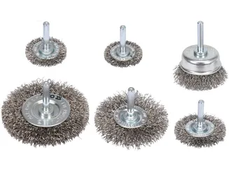 Yato Zestaw szczotek z trzpieniem 6 szt. INOX do metalu YT-47593 - 2