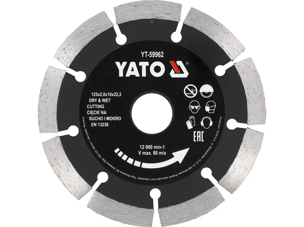 Yato Tarcza diamentowa 125mm segmentowa do betonu YT-59962