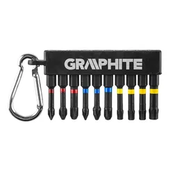 Graphite Zestaw bitów udarowych 1/4" 10 sztuk 56H562