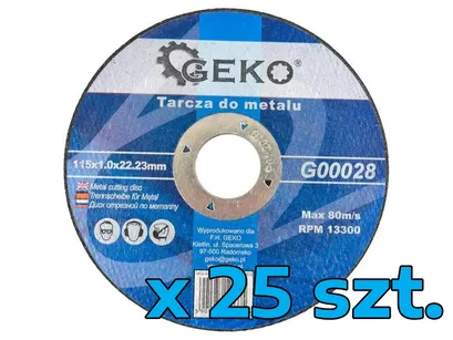 Geko Tarcza do cięcia metalu 115x1.0mm 25szt. G00028 