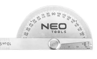 NEO Tools Kątomierz z linijką stal nierdzewna 100 mm 72-320 - 2
