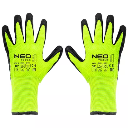 Neo Rękawice robocze ocieplane, nylon powlekany lateksem, 4142X, rozmiar 10 97-613-10