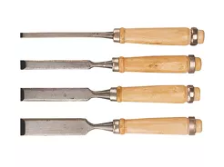 Top Tools Dłuta stolarskie 4szt. uchwyt drewniany 09A320