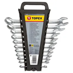 Topex Klucze płasko-oczkowe 12 szt. 6-22 mm  35D757