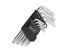 Topex Klucze imbusowe torx krótkie 9 szt. T10-T50 35D960
