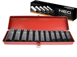 Neo Nasadki udarowe 1/2" 11 szt., długie 12-102