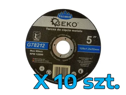 Geko Tarcza do cięcia metalu 125x1,2mm 10szt. G78212 