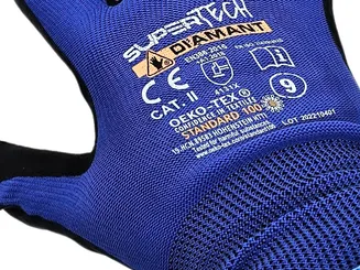 XL Rękawice robocze nitryl gumowy + spandex TECH DIAMAND 9 RDG9 - 3