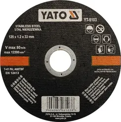 Yato Tarcza do cięcia stali nierdzewnej 125x1,2mm YT-6103  