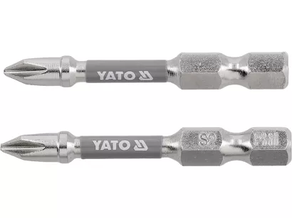 Yato Bity udarowe 1/4"x50 mm PH1 2 szt. niklowane YT-78020