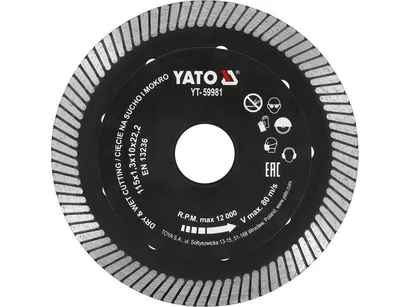 Yato Tarcza diamentowa turbo 115mm do gresu YT-59981
