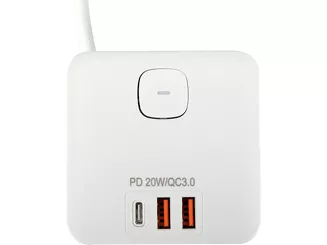 Sthor Przedłużacz kostka z USB 3 gniazda z uziemieniem 1,5 m 72480 - 4