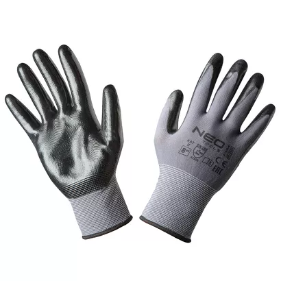 Neo Rękawice robocze, nylon pokryty nitrylem, 4131X, rozmiar 8 97-616-8