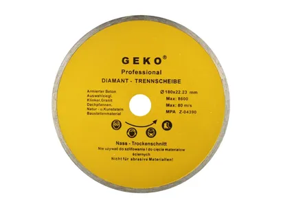 Geko Tarcza diamentowa do cięcia betonu pełna 180x22.23mm G00243