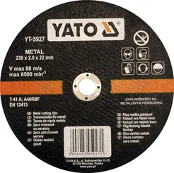 Yato Tarcza do cięcie metalu 230x2,0mm YT-5927 