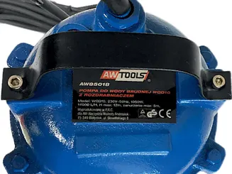 AWTOOLS Pompa do wody brudnej z rozdrabniaczem i pływakiem 1050W AW85019 - 2