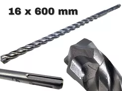 AWTOOLS Wiertło do betonu zbrojonego SDS Plus 16 x 600 mm QUADRO EXTREME AW43669BL