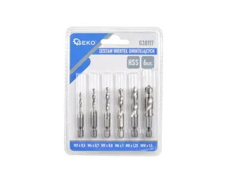 Geko Wiertła do metalu gwintujące HSS M3-M10 G38117 - 2