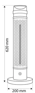 Neo Promiennik stojący 1000W IP44 na podczerwień 90-035 - 3