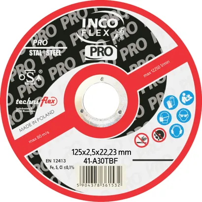 Incoflex Tarcza do cięcia stali PRO M41 125 x 2,5mm A30TBF