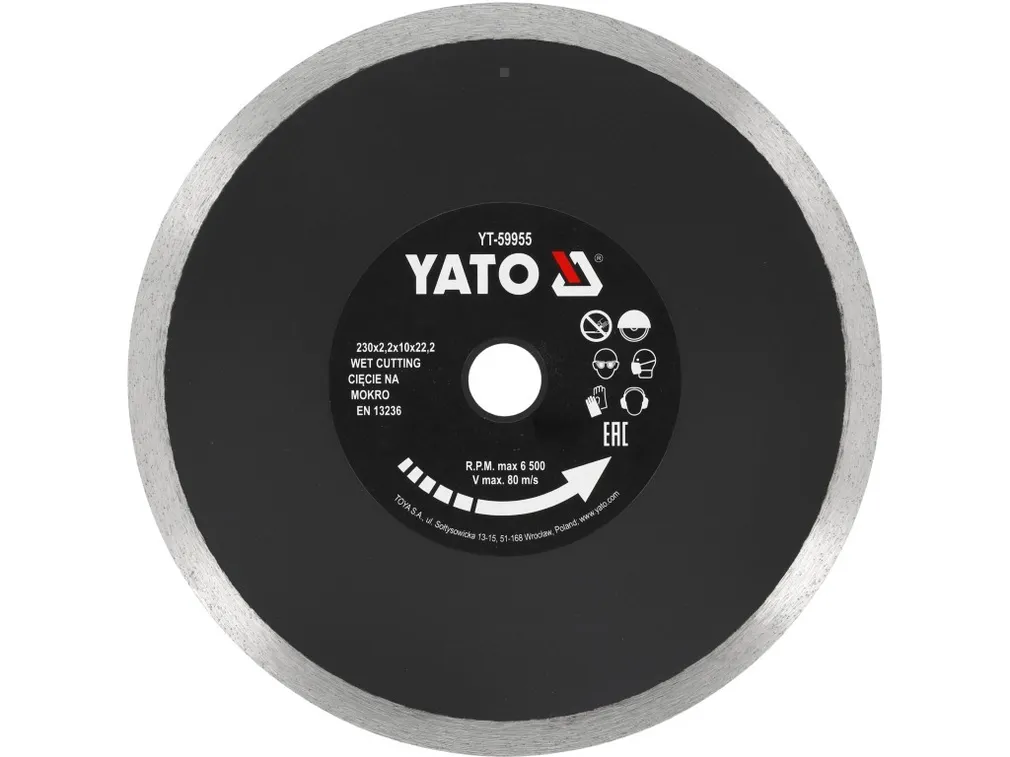 Yato Tarcza diamentowa ciągła 230mm do cięcia płytek YT-59955