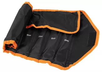 Neo Klucze płasko-oczkowe z grzechotką i przełącznikiem, zestaw 12 szt., 8 - 19 mm, miękkie etui 09-345 - 19