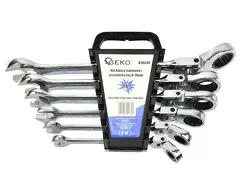 Geko Komplet kluczy łamanych z grzechotką 8-19mm 6el. G10339 
