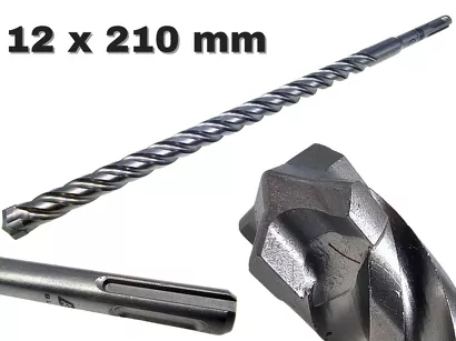 AWTOOLS Wiertło do betonu zbrojonego SDS Plus 12 x 210 mm QUADRO EXTREME AW43643BL
