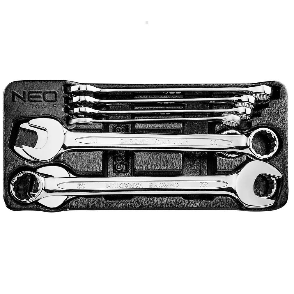 Neo Klucze płasko-oczkowe zestaw 8 szt. 20-32 mm wkładka 84-235