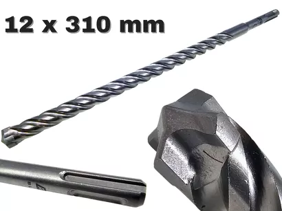 AWTOOLS Wiertło do betonu zbrojonego SDS Plus 12 x 310 mm QUADRO EXTREME AW43645BL