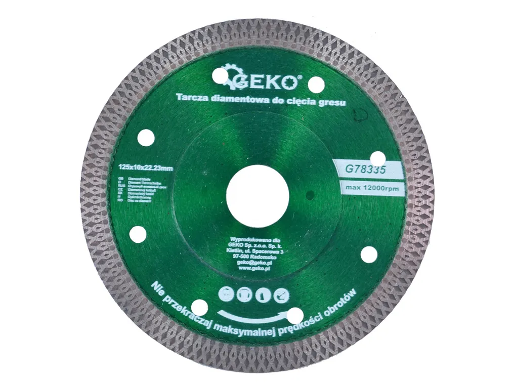 Geko Tarcza diamentowa do cięcia gresu 125 mm G78335