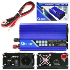 Geko Przetwornica napięcia 12v/230V 500/1000W G17012