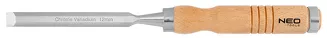 Neo Dłuta 6, 12, 18, 24 mm, zestaw 4 szt. Uchwyt drewniany 37-800 - 3