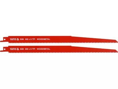 Yato Brzeszczoty do piły szablastej BIM 300 mm 6 TPI 2 szt. YT-33935
