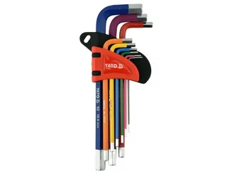 Yato Klucze imbusowe HEX zestaw 1,5-10mm długie kolorowe YT-05631 - 2