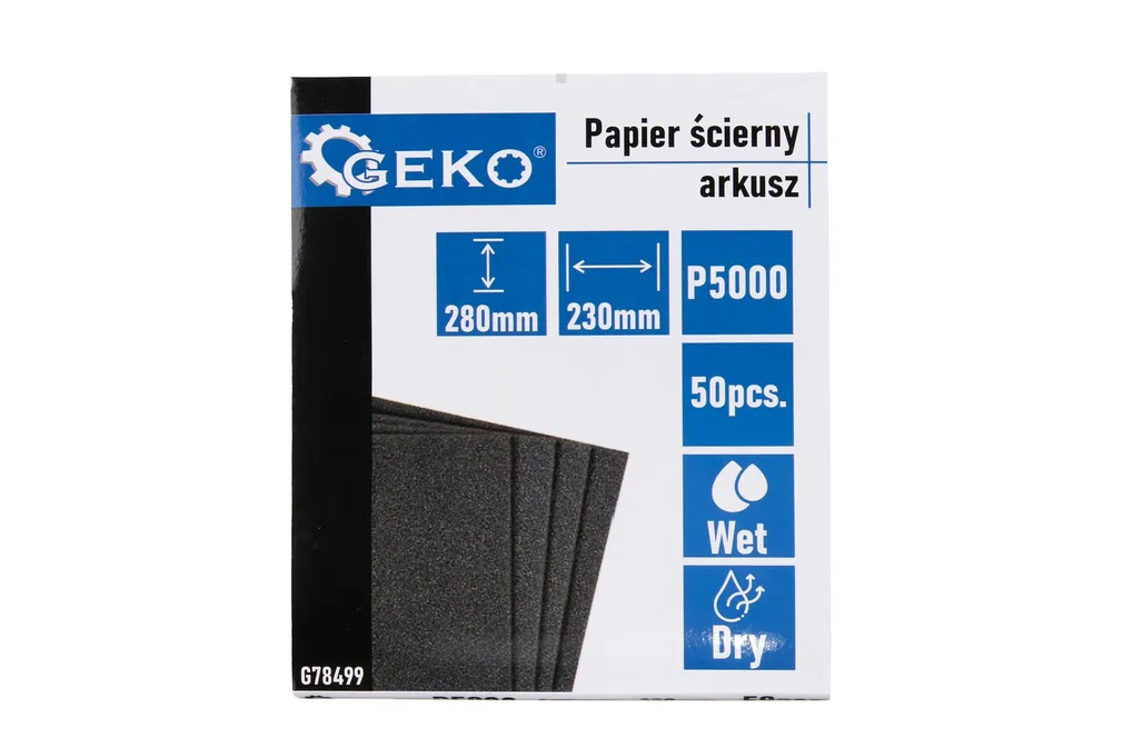Geko Papier ścierny wodny arkusz 230x280 mm P5000 G78499